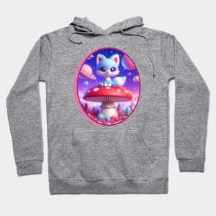 Cute Blue Fox Girl Hoodie